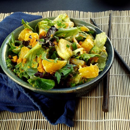 Japanese Carrot-Ginger Green Salad
