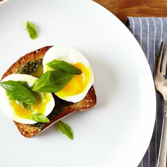 Basil Pesto & 6 Minute Egg On Toast