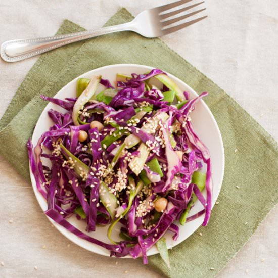 Purple Cabbage & Asparagus Slaw