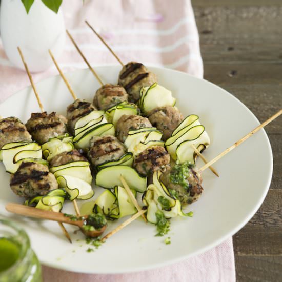 Turkey Koftas with Zucchni Ribbons