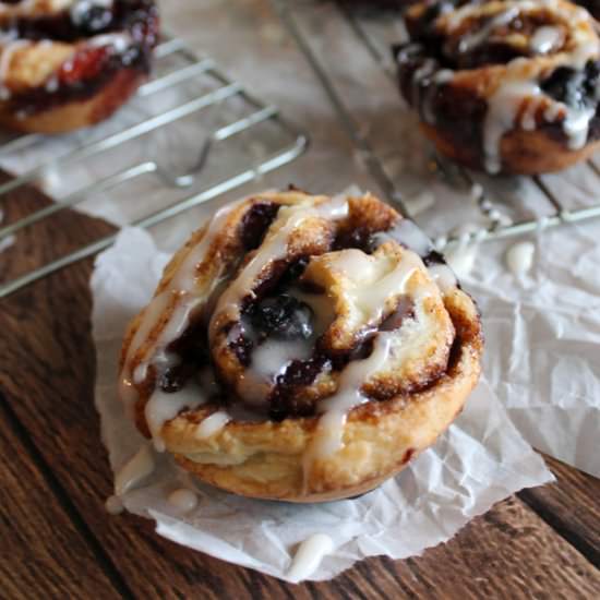 Blueberry Cinnamon Roll Muffins