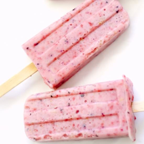Strawberry Yogurt Ice Pops