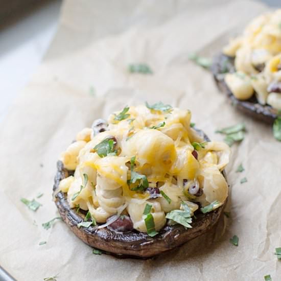 Southwest Pasta Stuffed Mushrooms