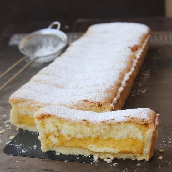 Lemon pastry cream tart