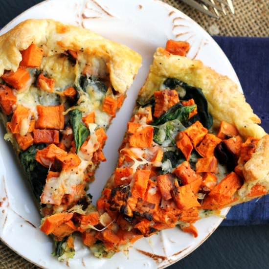 Sweet potato Spinach Galette