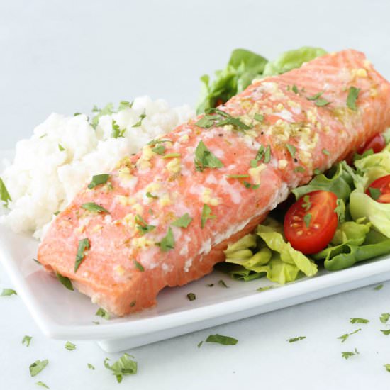 Ginger Lime Salmon Coconut Rice