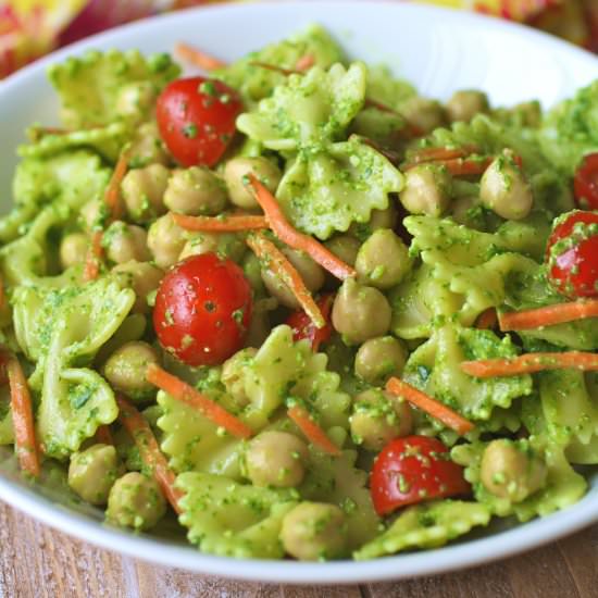 Pesto Chickpea Pasta Salad
