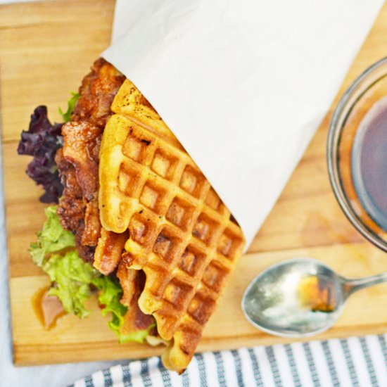 Crispy Chicken Waffle Wrap