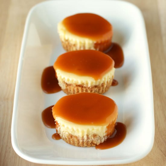 Mini Salted Caramel Cheesecakes