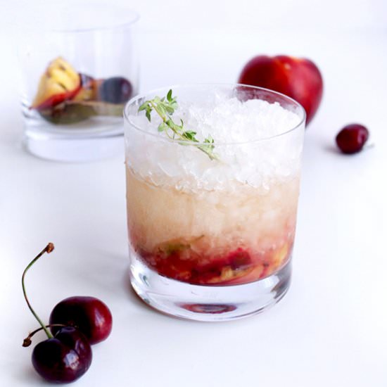 Grilled Summer Fruit Cachaça Smash