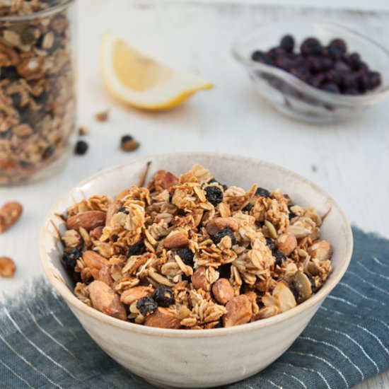 Blueberry Lemon Granola