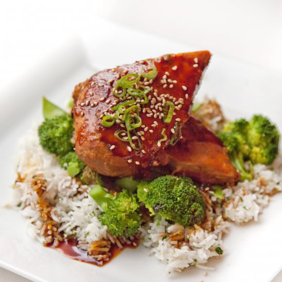Chinese BBQ Chicken with Broccoli