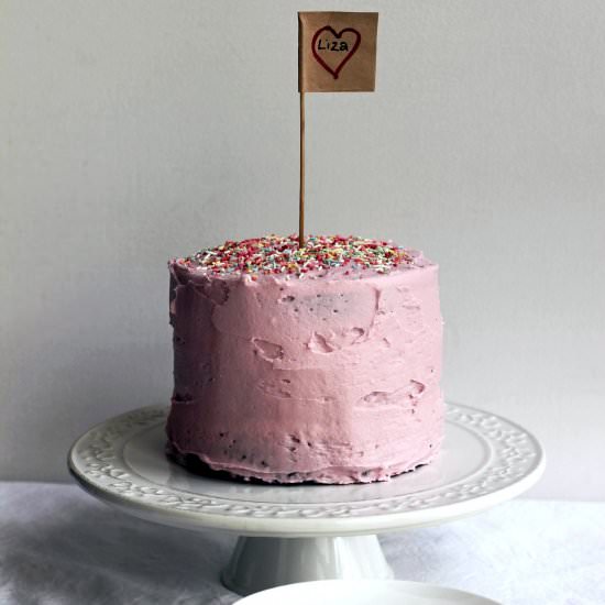 Three Layer Chocolate Rose Cake