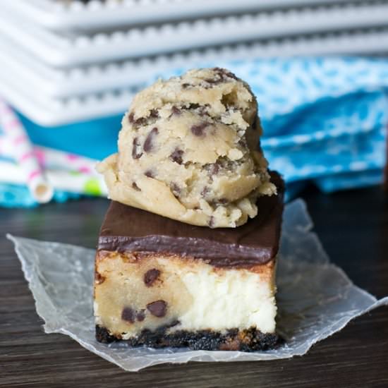 Cookie Dough Cheesecake Bars