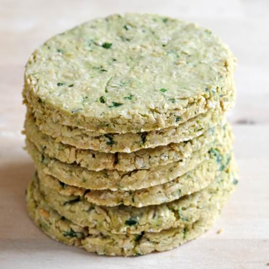 Scottish Spinach Oatcakes