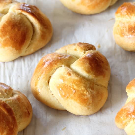 Homemade Brioche Hamburger Buns