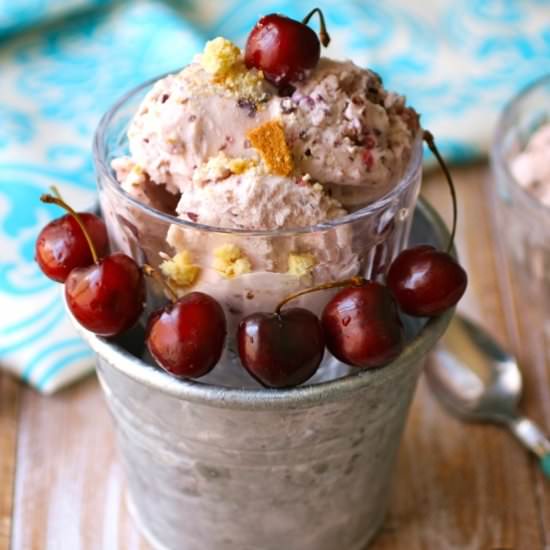 Cherry-Almond Ricotta Ice Cream