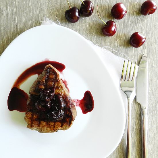 Beef Fillet with Cherries