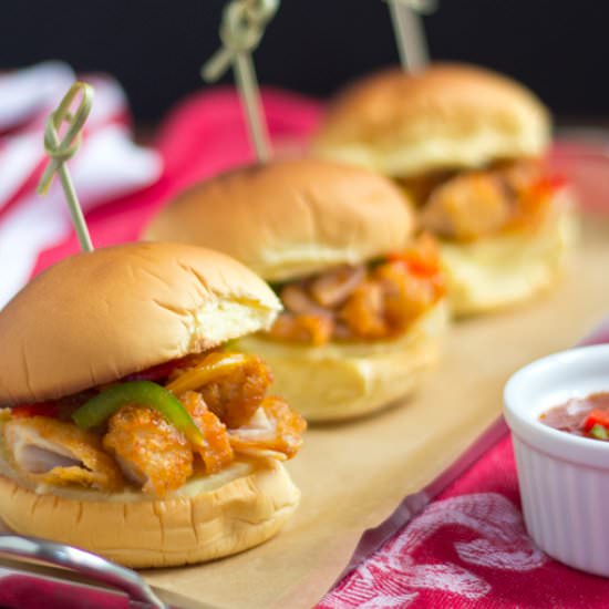 Sweet and Sour Chicken Sliders