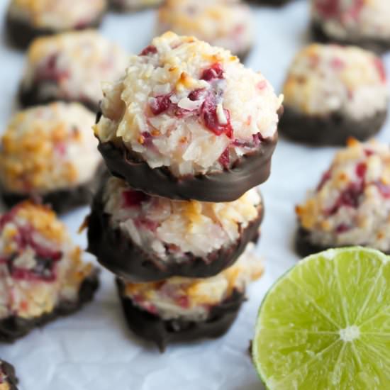 Cranberry Lime Coconut Macaroons