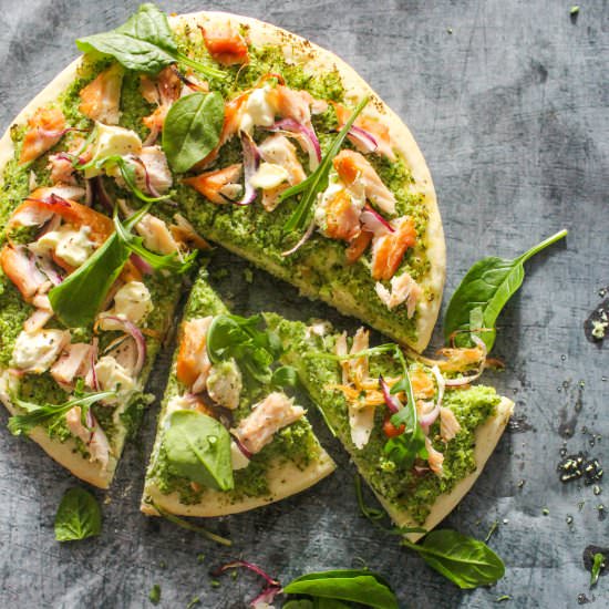 Green No-Cheese Pizza