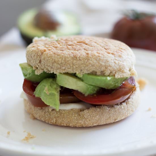 Avocado Tomato English Muffin