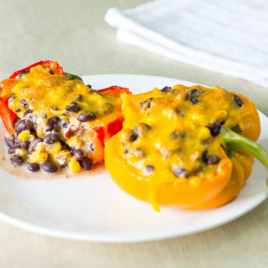 Chipotle Bean & Corn Stuffed Pepper