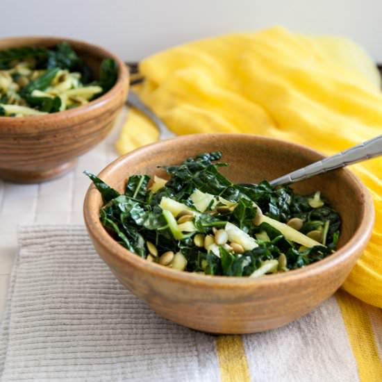 Lemon Mint + Pineapple Kale Salad