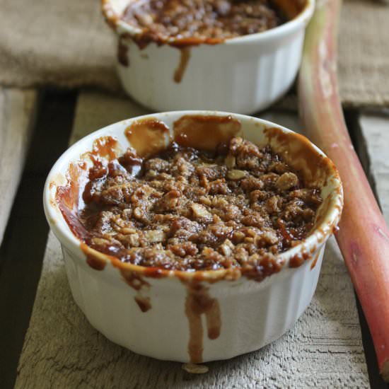 Gluten Free Rhubarb Rum Crisps