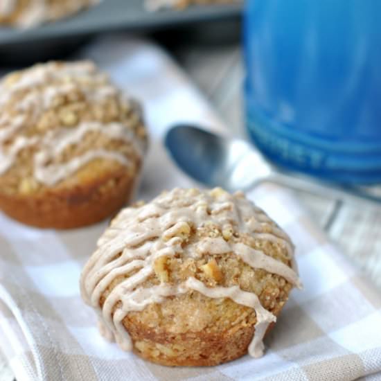 Cinnamon Glazed Banana Muffins