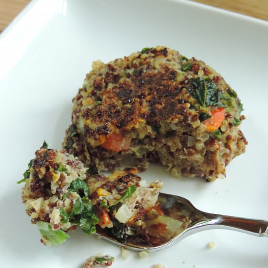 Quinoa, Kale, and Flaxseed Patties