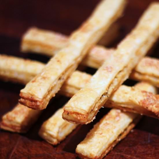 Truffle salt & pepper cheese straws