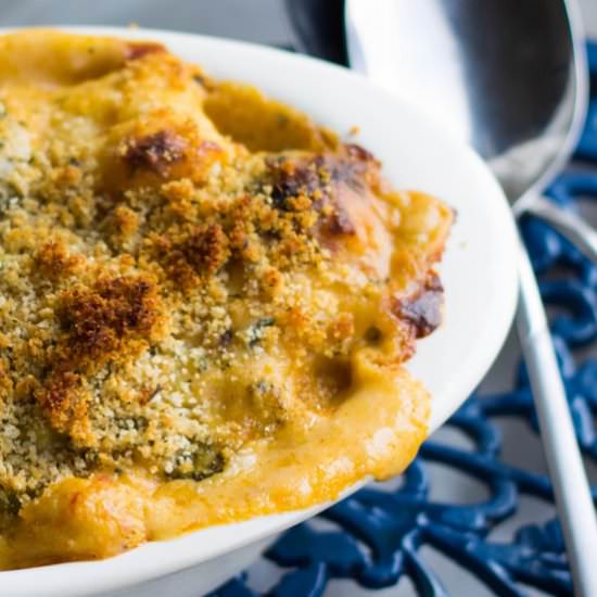 Cheesy Broccoli & Cauliflower Bake