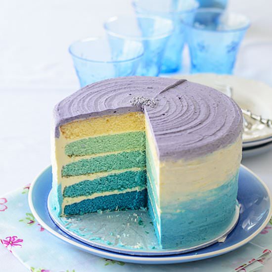 Blue Ombre Cake