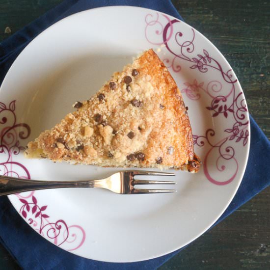 Chocolate chip streusel cake