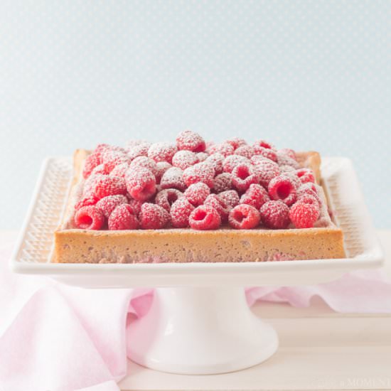 Raspberry Magic Custard Cake