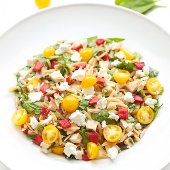 Spinach Orzo Chicken Salad