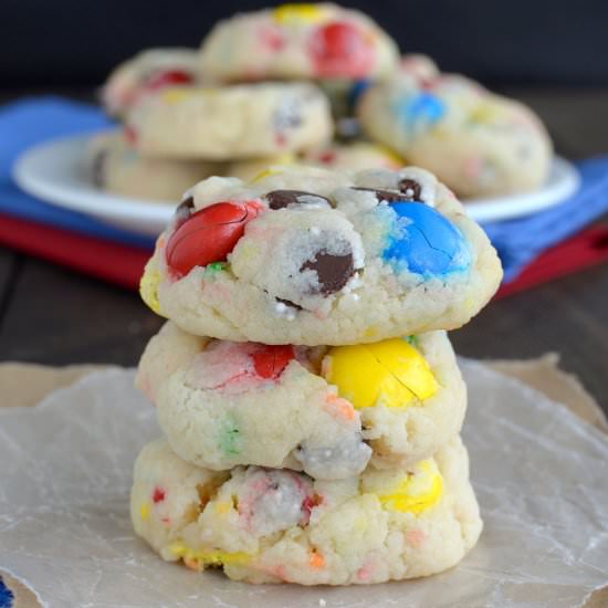 Funfetti Birthday Cake M&M Cookies
