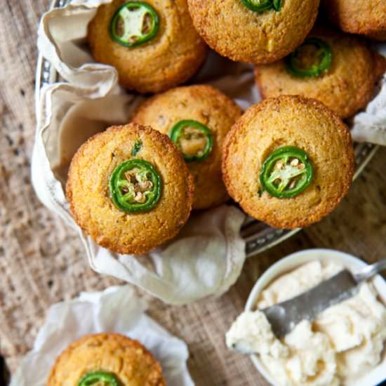Jalapeno Cornbread Beer Muffins