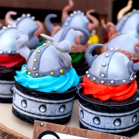 Viking Helmet Cupcake Topper