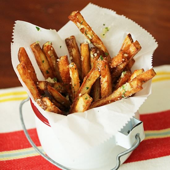 Oven Roasted Fries w Garlic Butter