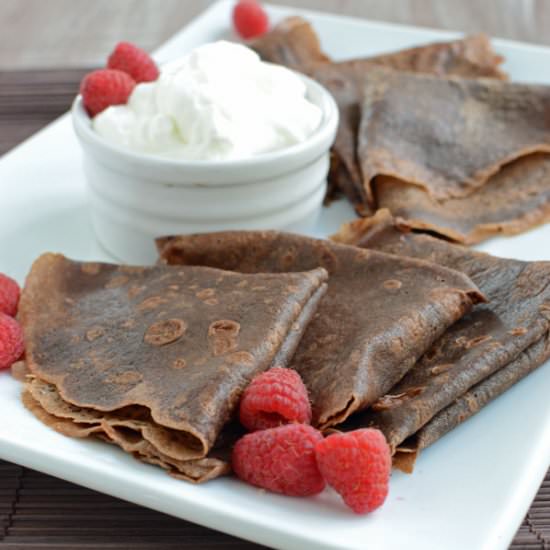 Stuffed Chocolate Crepes