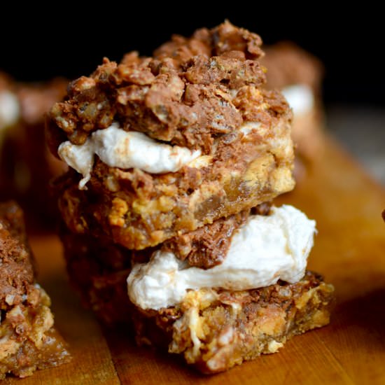 Peanut Butter Gooey Crunch Bars
