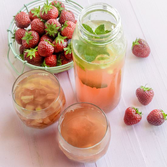 Rhubarb and Lime Summer Drink