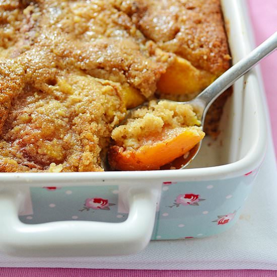Peach Cobbler with Chickpea Flour