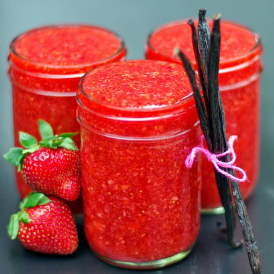 Strawberry Vanilla Freezer Jam