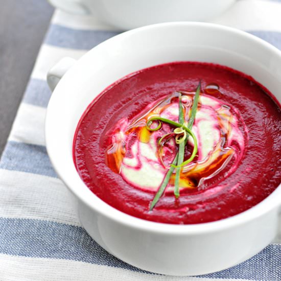 Roasted Beet Soup with Garam Masala