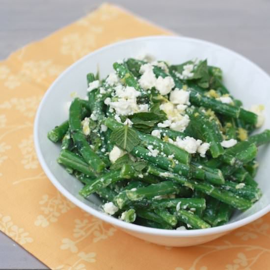Green Beans with Feta and Mint