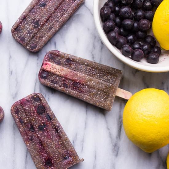 Blueberry Chia Popsicles