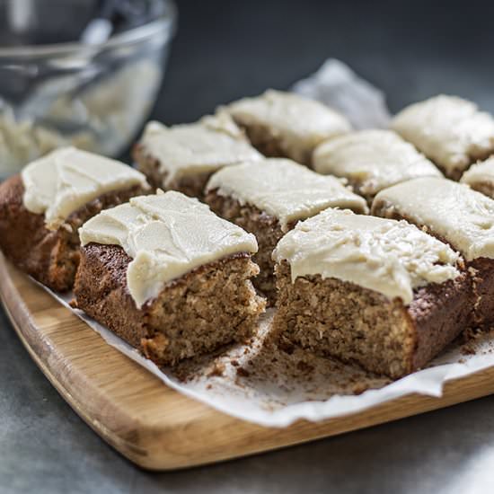 Banana Cake with Maple Frosting
